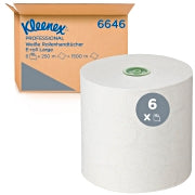 Handtuchrolle KLEENEX weiss a 1000 Blatt, 19.10cmx250m, D 19.5cm, 1-lagig, Krt. a 6 R