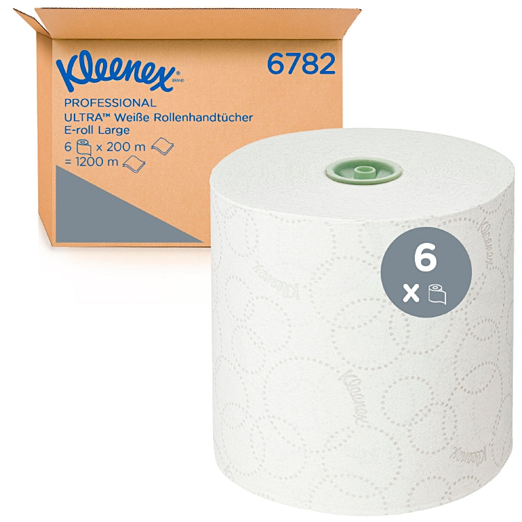 Handtuchrolle KLEENEX weiss a 800 Blatt, 19.10cmx200m, D 19.5cm, 2-lagig, Krt. a 6 R