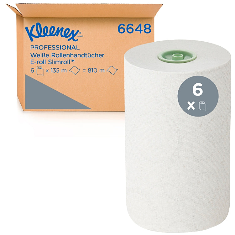 Handtuchrolle KLEENEX weiss a 540 Blatt, 19.10cmx135m, D 14.5cm, 1-lagig, Krt. a 6 R