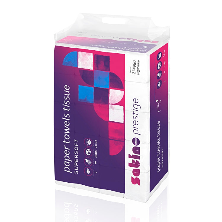Papierhandtuch SATINO Prestige W-Falz 24x32cm
