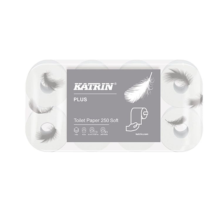 Toilettenpapier KatrinPlus 250 soft weiss 3-lagig