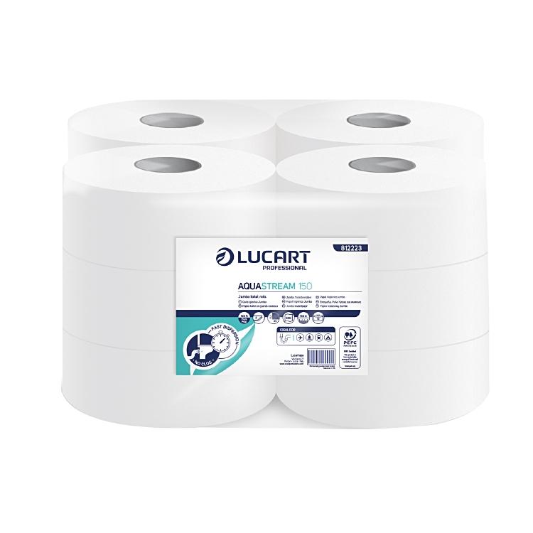 Toilettenpapier Mini Jumbo Weiss 2-lagig 9.1 x 25 cm Ø19 cm