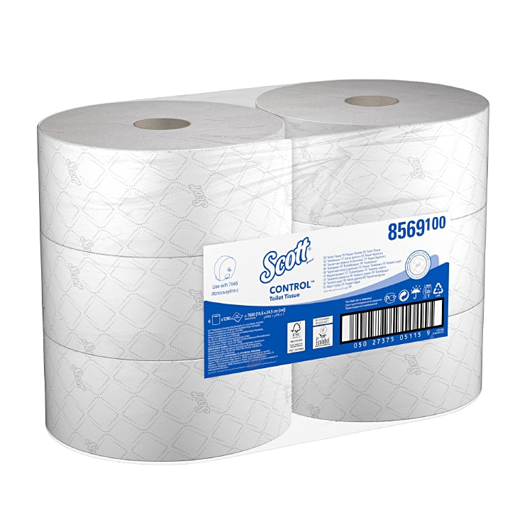 Toilettenpapier Scott Control weiss 2-lagig