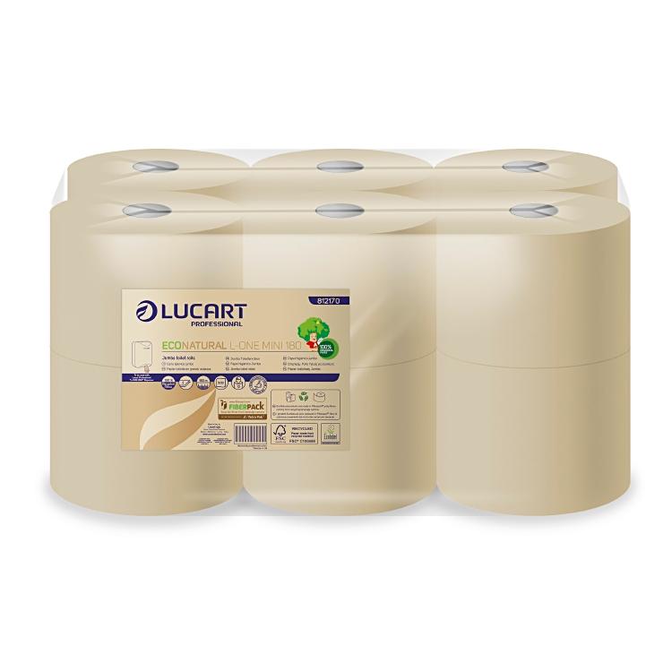 Toilettenpapier EcoNatural L-One Mini Jumbo Rolle in Havanna, 180m Länge