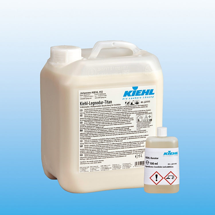 2-Komponenten-Langzeit-Beschichtung Seidenmatt 2x10L + 2x100ml Kiehl-Legnodur-Titan