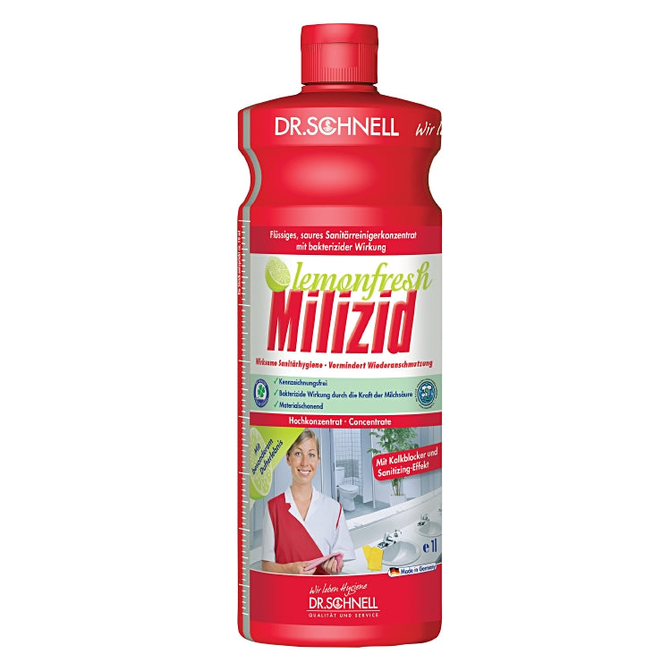 Milizid Lemonfresh Sanitärreiniger Dr. Schnell, Flasche a 1 Liter