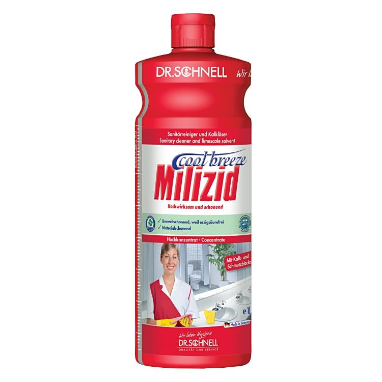 Sanitärreiniger und Entkalker Milizid Cool Breeze 1l