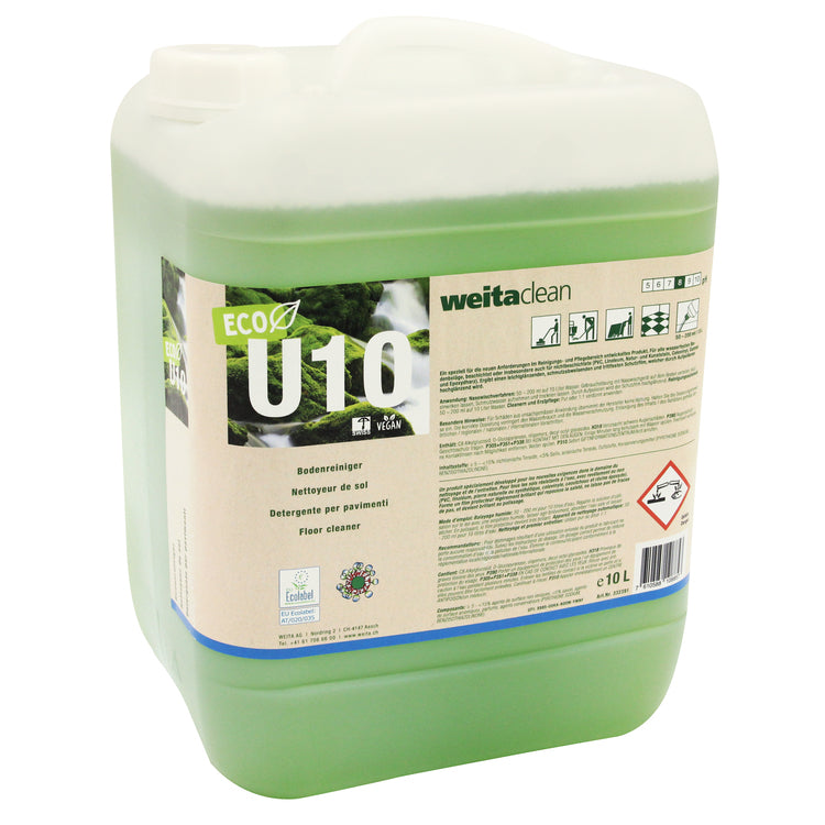 U10 ECO Bodenreiniger, Frischpflegekonzentrat 500 ml / 1 / 10 Liter