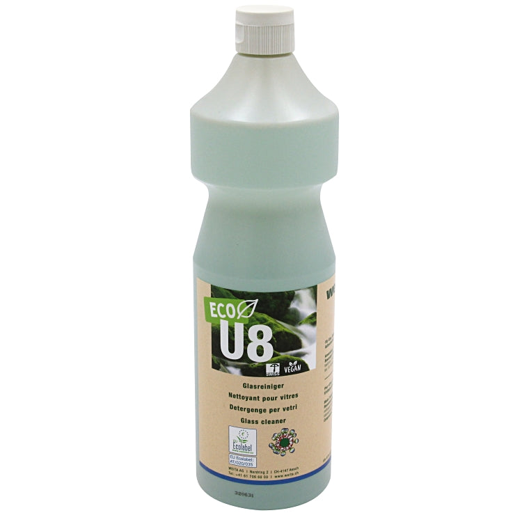 U8 ECO Glasreiniger fur Glas, und Spiegel. rasch trocknend, 500 ml leer, 500ml / 1 / 10 L