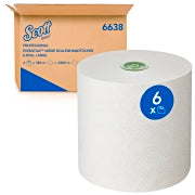 Handtuchrolle SCOTT weiss a 1520 Blatt, 19.10cmx380m, D.19.5, 1-lagig, Karton a 6 Rollen