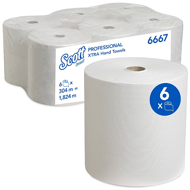 Rollenhandtucher Scott® weiss 1-lagig 304.0 m