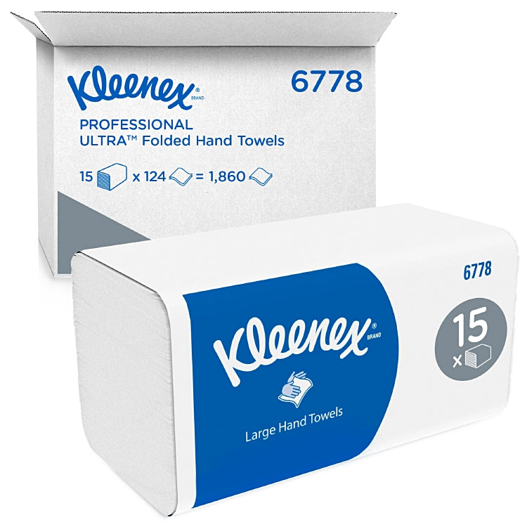 Papierhandtucher Kleenex® Ultra hochweiss W 2-lagig