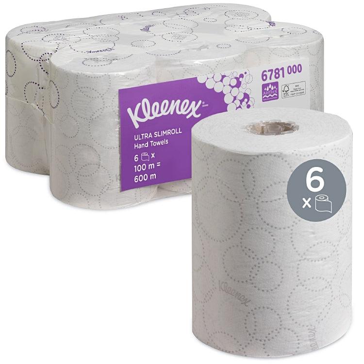 Rollenhandtucher KLEENEX® Ultra Slimroll 19.8cm x100m, 2-lagig weiss