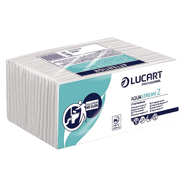 Papierhandtucher LUCART Aquastream weiss 2-lagig Z Falz 23.5 x 23 cm