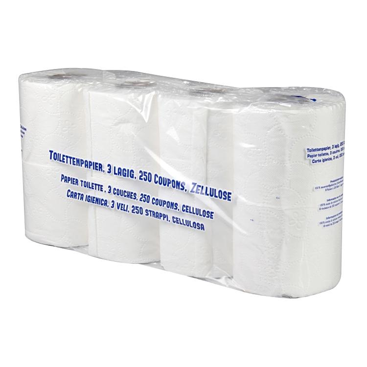 Toilettenpapier Neutral 3-lagig 250 Cps. 9.6 x 11.0 cm